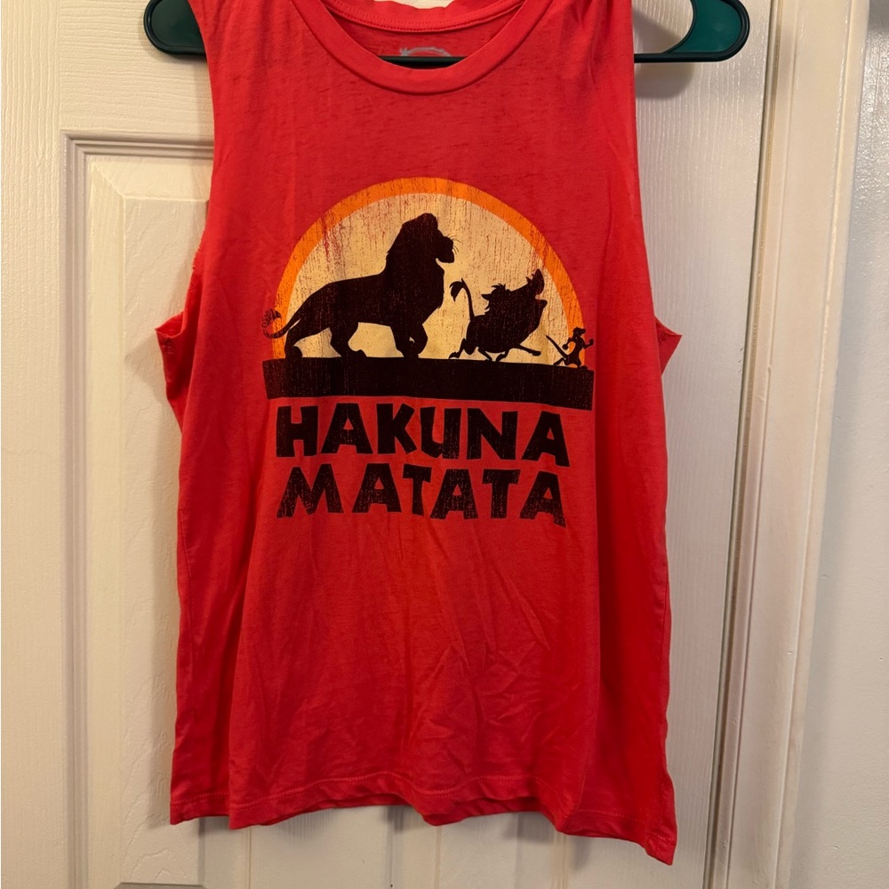 Disney Red Hakuna Matata Lion King Tank Top